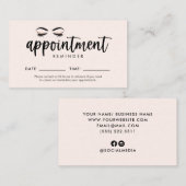 Lash, Brows, Makeup Appointment Kaart Visitekaartje (Voorkant / Achterkant)