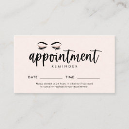 Lash, Brows, Makeup Appointment Kaart Visitekaartje