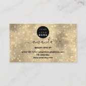 Lash Care Make-up Logo Abstracte gouden vonk Visitekaartje (Achterkant)