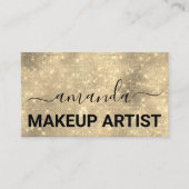 Lash Care Make-up Logo Abstracte gouden vonk Visitekaartje (Voorkant)