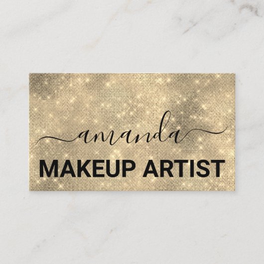 Lash Care Make-up Logo Abstracte gouden vonk Visitekaartje (Voorkant)