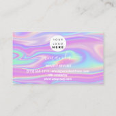 Lash Care Makeup Logo gekleurd holografisch Visitekaartje (Achterkant)