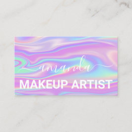 Lash Care Makeup Logo gekleurd holografisch Visitekaartje