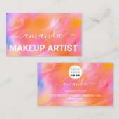 Lash Care Makeup Logo gekleurde Holograaf Visitekaartje (Voorkant / Achterkant)