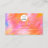 Lash Care Makeup Logo gekleurde Holograaf Visitekaartje (Achterkant)