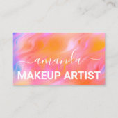 Lash Care Makeup Logo gekleurde Holograaf Visitekaartje (Voorkant)