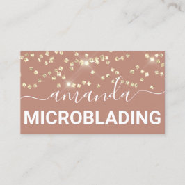 Lash Care Makeup Logo Gold Confetti Roos Visitekaartje