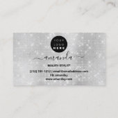 Lash Care Makeup Logo Hairdresser Grey Silver Visitekaartje (Achterkant)