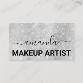 Lash Care Makeup Logo Hairdresser Grey Silver Visitekaartje