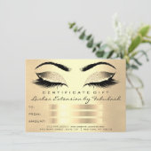Lash Champaign Gold Makeup Artist Certificate Gift (Staand voorkant)