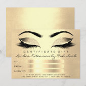 Lash Champaign Gold Makeup Artist Certificate Gift (Voorkant / Achterkant)