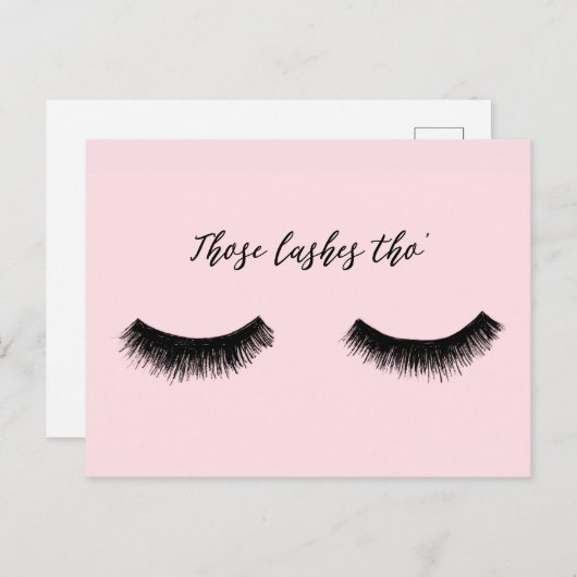 Lash Chat - Die Lashes Tho' Briefkaart (Voorkant / Achterkant)