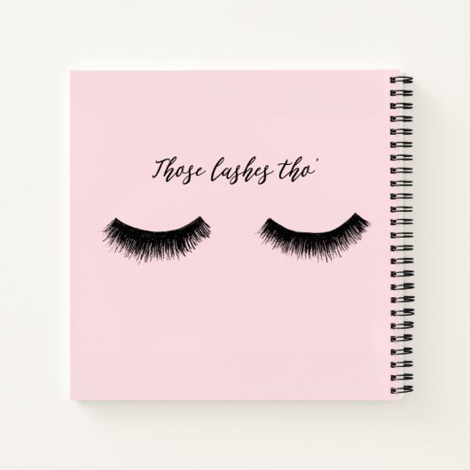 Lash Chat - Die Lashes Tho' Notitieboek (Achterkant)