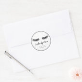 Lash Cleaner Eyelash Extensions Silver Glitter Ronde Sticker (Envelop)