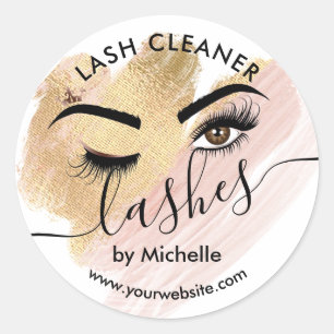 Lash Cleaner Make-up Ogen Schoonheidssalon Classic Ronde Sticker