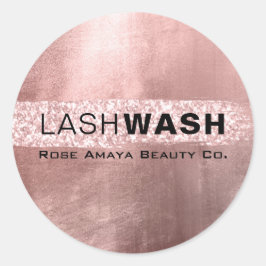 Lash Cleaner Pink Glitter Abstract Eigen label