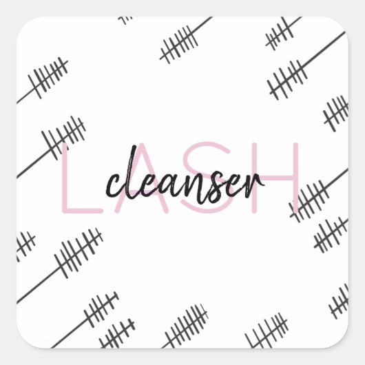 Lash cleaner sticker voor Lash extensie nazorg (Voorkant)