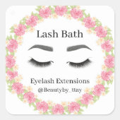Lash Cleanser Vierkante Sticker (Voorkant)