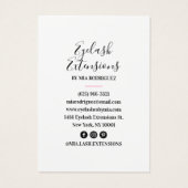 Lash client record eyelash extensies modern wit visitekaartje (Achterkant)