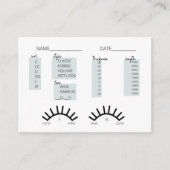 Lash Client Record Kaart Visitekaartje (Voorkant)