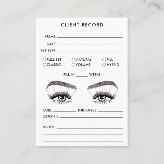 Lash Client Record Logo-Visitekaartje toevoegen Visitekaartje (Voorkant)