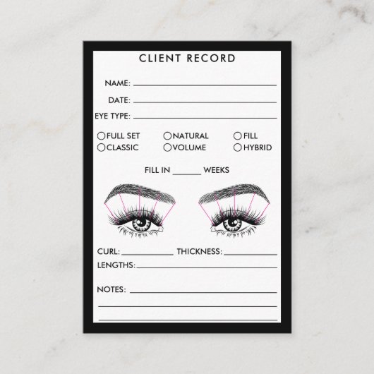 Lash Client Record Logo-Visitekaartje toevoegen Visitekaartje (Voorkant)