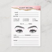 Lash Client Record toevoegen Logo Blush roze gegol Visitekaartje (Voorkant)