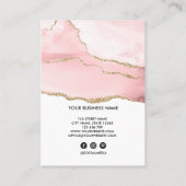 Lash Client Record toevoegen Logo Blush roze gegol Visitekaartje (Achterkant)