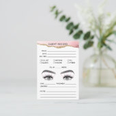Lash Client Record toevoegen Logo Blush roze gegol Visitekaartje (Staand voorkant)