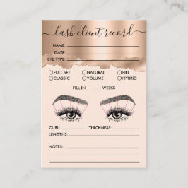 Lash Client Record toevoegen Logo Gold Tear Busine Visitekaartje