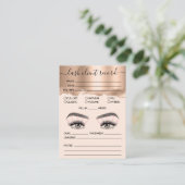 Lash Client Record toevoegen Logo Gold Tear Busine Visitekaartje (Staand voorkant)