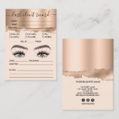 Lash Client Record toevoegen Logo Gold Tear Busine Visitekaartje (Voorkant / Achterkant)