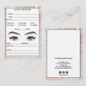 Lash Client Record toevoegen Logo Holograaf Busine Visitekaartje (Voorkant / Achterkant)