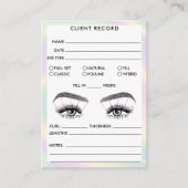 Lash Client Record toevoegen Logo Holograaf Busine Visitekaartje (Voorkant)