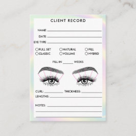 Lash Client Record toevoegen Logo Holograaf Busine Visitekaartje