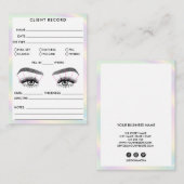 Lash Client Record toevoegen Logo Holograaf Busine Visitekaartje (Voorkant / Achterkant)