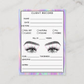 Lash Client Record toevoegen Logo Holograaf Busine Visitekaartje (Voorkant)