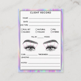 Lash Client Record toevoegen Logo Holograaf Busine Visitekaartje