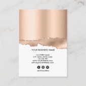 Lash Client Record toevoegen Roos Gold Tear Logo Visitekaartje (Achterkant)