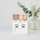 Lash Client Record toevoegen Roos Gold Tear Logo Visitekaartje (Staand voorkant)