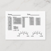 Lash-clientrecordkaart Visitekaartje (Voorkant)