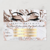 Lash Copper Marble Makeup Artist Certificate Gift (Voorkant)