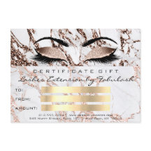 Lash Copper Marble Makeup Artist Certificate Gift