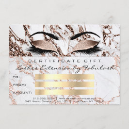 Lash Copper Marble Makeup Artist Certificate Gift
