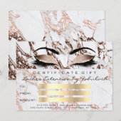 Lash Copper Marble Makeup Artist Certificate Gift (Voorkant / Achterkant)