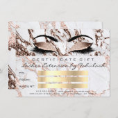 Lash Copper Marble Makeup Artist Certificate Gift (Voorkant / Achterkant)
