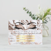 Lash Copper Marble Makeup Artist Certificate Gift (Staand voorkant)