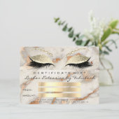 Lash Copper Marble Makeup Coral Certificate Gift (Staand voorkant)