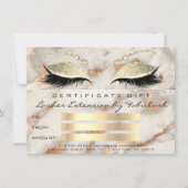 Lash Copper Marble Makeup Coral Certificate Gift (Voorkant)