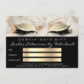 Lash Coral Marble Makeup Black Certificate Gift (Voorkant)